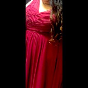 Burgundy Plus size dress